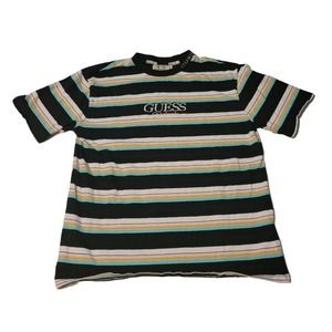 GUESS Originals Dylan Stripe 1981 T-Shirt Size Small Embroidered Retro Look